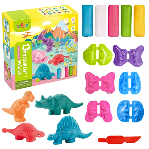 KOIROI Knete Zubehör Set, 12 Stück Knete Zubehör Knetwerkzeug, Knete Zubehör Knetwerkzeug Set ab 2 3 4 Jahre, Dino Plastilin Werkzeuge, DIY Knetwerkzeug Plastilin Werkzeuge, Dinosaurier, Meerestiere von KOIROI