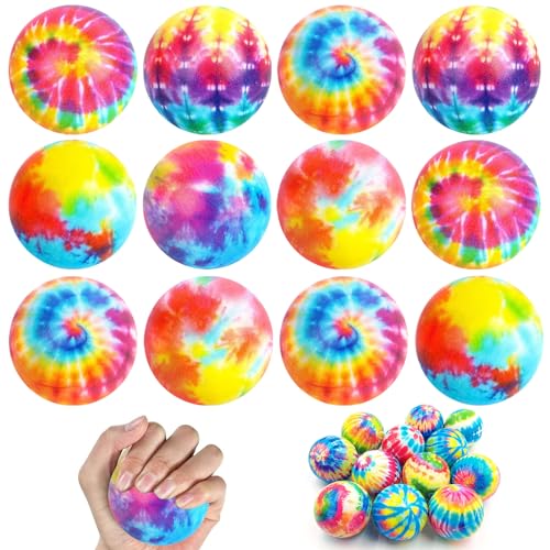 Schaumstoffbälle,12 Stück Stressbälle, Antistressball, Stressball Kinder, Knetball Fingergymnastikball, Anti Stress Bälle für Kinder Erwachsene, Antistress Spielzeug, Weich und Bequem Lindert Angst von KOIROI