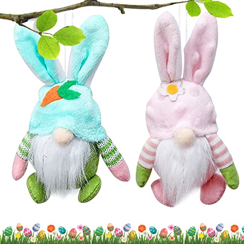 Ostern Deko Wichtel, 4 Stück Plüsch Osterhasen Zwerg Ostern Anhänger, Frühlingsdeko, Osterhasen Puppen, Wichtel für Osterdekoration Osterhase Wichtel Dekor Oster Party ​​Geschenke Aufhängen Deko von KOIROI