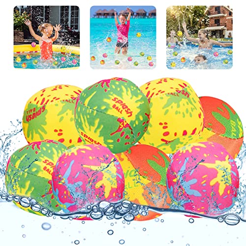 Wasserbälle, 8 Stück Water Fun Wasserbomben Bälle, Wasserspielzeug Kinder Wasserbomben Wiederverwendbar Pool Spielzeug, Wasserball Kinder, Poolspiele für Kinder & Erwachsene von KOIROI