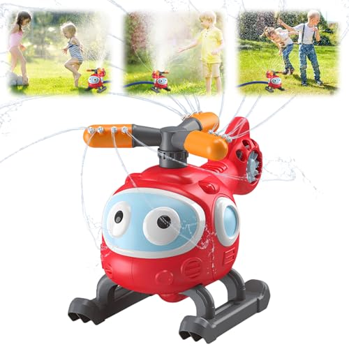 Wasserspielzeug Kinder Outdoor, Hubschrauber Sprinkler Spielzeug für Kinder, Outdoor Sprinkler Wasserspielzeug, Wassersprinkler Kinder, Rasensprenger, Wassersprenger,Rotierende Gartensprenger von KOIROI