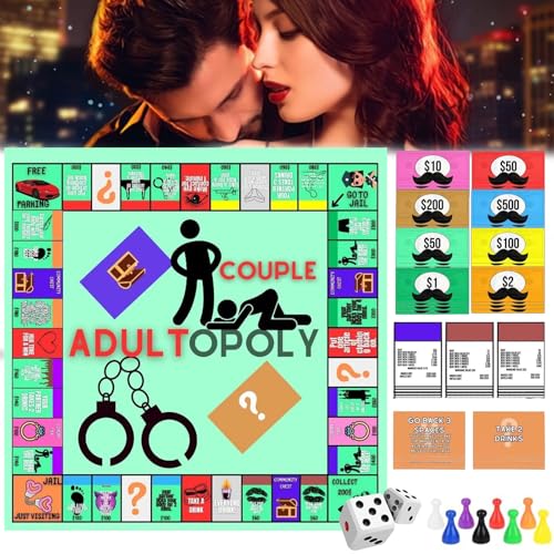 Adultopoly, Adultopoly-Brettspiel, Paarspiele FüR Erwachsene, Adultopoly Board Game, Couple Adult Opoly, Adultopoly-Brettspiel Für Paare, Couple Adultopoly Board Game Night, Couple Adult Board Game von KOLGEIKJ