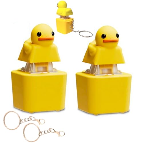 Duckeys Quacking Fidget Toy, 2 Stück Duck Quacking Keychain Fidget Spielzeug, Duck Keycap Fidget Spielzeug, Duckeys Keycap Schlüsselanhänger mit Licht & Sound zur Linderung von Stress und Angst Duckeys Quacking Fidget Toy, 2 Stück Duck Quacking Keychain Fidget Spielzeug, Duck Keycap Fidget Spielzeug, Duckeys Keycap Schlüsselanhänger mit Licht & Sound zur Linderung von Stress und Angst von KOLGEIKJ