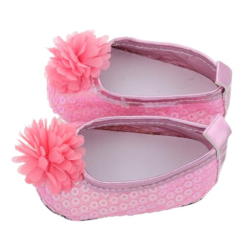 1 Paar Glitzer-Puppenschuhe Mini-Tasche leicht Pendelleuchten Glitzer Puppenschuhe Zoll Puppenzubehör Niedrige Puppenschuhe Prinzessinnenschuhe für kleine Mädchen Polyurethan Rosa KOMBIUDA von KOMBIUDA