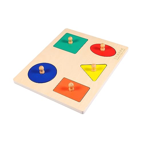 KOMBIUDA 1 Satz Holzspielzeug Für Die Frühe Bildung Junge Kleinkinder Spielen Stengel Babys Formenpuzzle Lernen Pädagogisches Formpuzzle Form-Puzzle-Spielzeug Holzformpuzzle Hölzern von KOMBIUDA