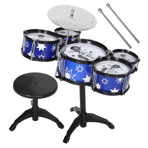 KOMBIUDA Frühes Lernen Musikinstrumenten-Set Kinder Schlagzeug Set Für Kleinkinder Rhythmus Training Jazz Mini Drum Kit von KOMBIUDA