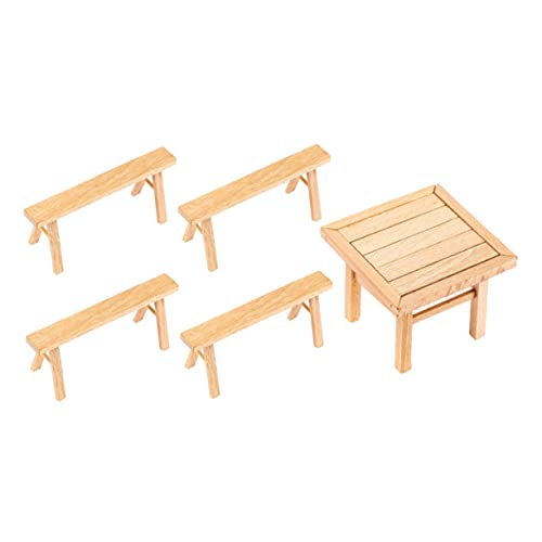 1 Set Einsteck Und Zapfentisch Und Stühle Spielzeug Puzzle Bausteine Kinderspielhaus Spielzeug Kindererziehung Lernspielzeug Miniaturszenenmodell Geistiges Spielzeug Für KOMBIUDA von KOMBIUDA