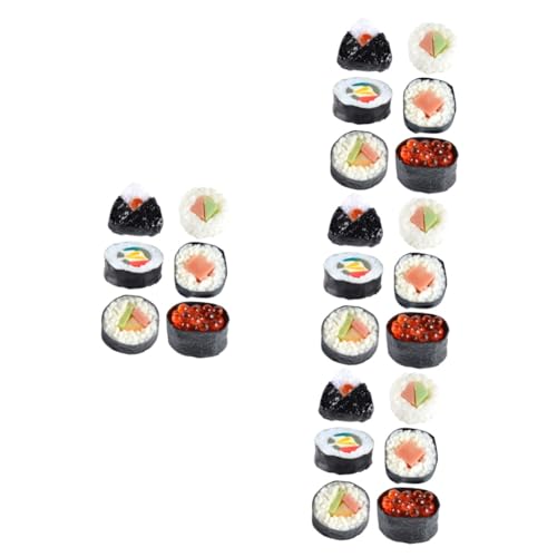 24 STK Sushi-Simulation sushirolle Sushi roll Faux-Food-Requisite Food-Modell Lebensmittel-Display-Modell lebensechtes Lebensmittelmodell Simulation Lebensmittelmodell PVC KOMBIUDA von KOMBIUDA