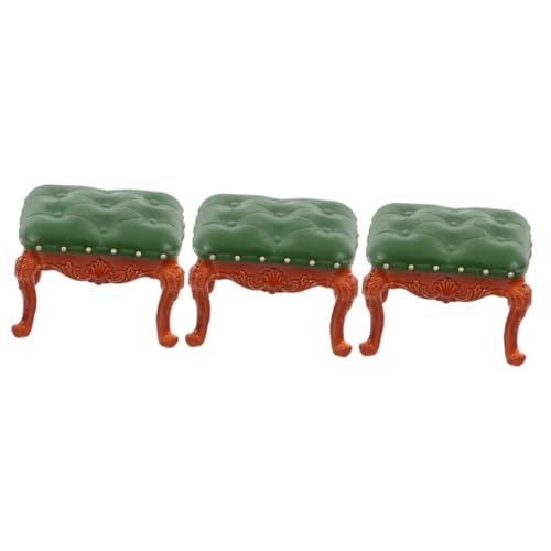 3 Stück Puppenhaus Stuhl Dekoration Vintage Ornamente Spielzeughaus Retro Einrichter Mini Vintage Einzelsofa Stuhl Ästhetisches Spielzeug Miniatur Handwerk KOMBIUDA von KOMBIUDA