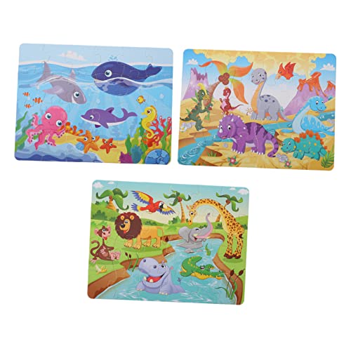 3St Puzzle kinderbeschäftigung rätselbuch Kinder Toys Kinder Party Kinder geduldspiele laubsägen für Kinder rätsel für Kinder Spielzeug tierisches Rätsel Papier KOMBIUDA von KOMBIUDA