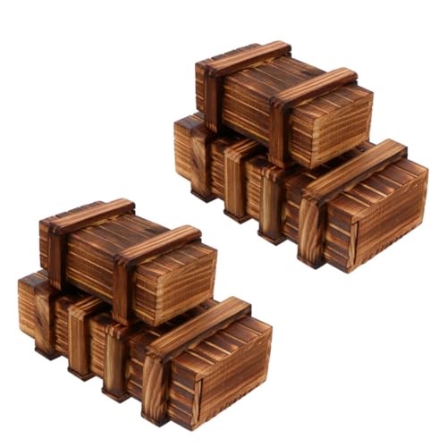 4Er-Box Doppelte offene DREI offene magische Box Lernspielzeug für Kinder Puzzle für Kleinkinder Kinder für Kinder sichere Geheimkisten Kisten für Puzzleboxen KOMBIUDA von KOMBIUDA