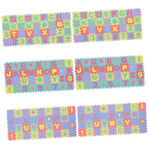 6 Sätze Brief Krabbel Matte Puzzlematte fußmatte Matte The Secure mat puzzlepad spielmatte puzzlekleber -Bodenmatte babymatte für den Boden ineinandergreifende Matten Eva KOMBIUDA von KOMBIUDA