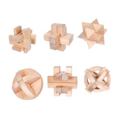 6 Stück Kongming Schloss Spielzeug Spielzeug Rätsel Stern Rätsel Puzzle 3D Rätsel Rätsel Kinderspielzeug Spielzeug Puzzle Spielzeug Entwirrungsschlüssel Spielzeug KOMBIUDA von KOMBIUDA