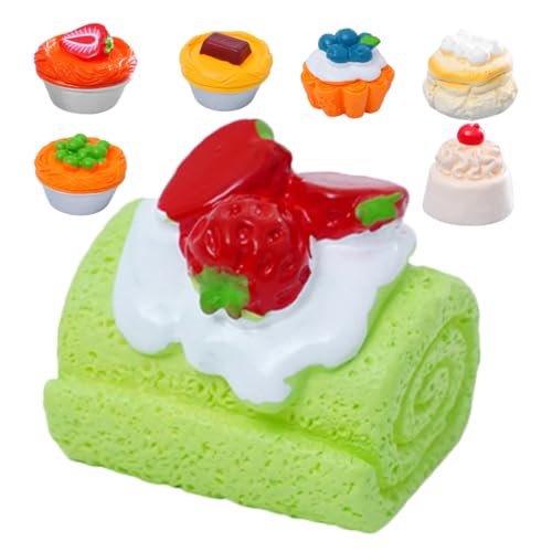 7 Stück Miniatur Desserts Puppenhäuser Mini Ornamente Kuchen Spielzeug Modell Display Requisiten Winzige Kuchendekoration Künstlicher Kuchen Lebensmittel Requisiten Für Die KOMBIUDA von KOMBIUDA