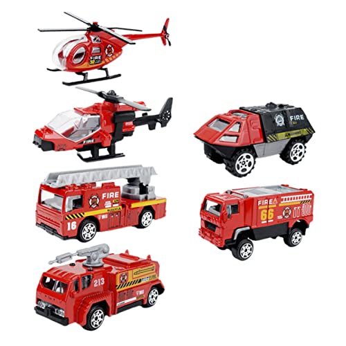 KOMBIUDA 1 Auto Model Feuerwehrauto puppenwagen Automodellspielzeug kinderspielzeug autofahrt fire Truck Toy Feuerwehrauto Mini-Feuerwehrautomodelle Legierung rot von KOMBIUDA