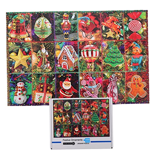 KOMBIUDA 1 Box Christmas Theme Puzzle Boxed 1000 Stück Entspannendes Zusammenbauen Puzzlespielzeug von KOMBIUDA