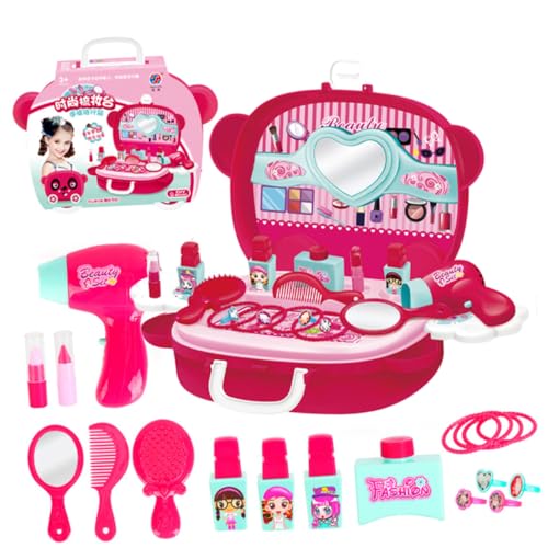 KOMBIUDA Simulation Kosmetik Koffer Kinder Make-up Kit Spielzeug Geldbörse Set Mädchen Make-up Spielzeug Box Set Pretend Make-up Für Kinder von KOMBIUDA