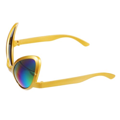 KOMBIUDA 1 Paar Außerirdische Brille Cosplay Alien-kostüm Lustige Alien-sonnenbrille Außerirdisches Zubehör Alien-brille Für Männer Lustige Brille Für Erwachsene Kostümbrille Golden Sport von KOMBIUDA