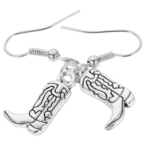 KOMBIUDA 1 Paar Cowgirl-Ohrringe Westernschmuck für Frauen Ohrschmuck für Damen anhänger für ohrringe anhänger ohrringe Cowgirl-Schmuck für Frauen Ohrringe für Mädchen Legierung Silver von KOMBIUDA