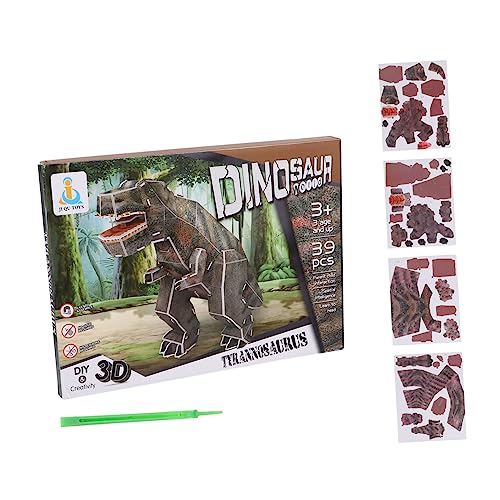 KOMBIUDA 1 Satz 39 Dinosaurier-Puzzle Lernspielzeug Puzzles 3D-Puzzles Für Kinder Sortierspielzeug in Dinosaurierform DIY Puzzles Entwirrungsrätsel Stapelspiele Spielzeug Spielzeuge Papier von KOMBIUDA