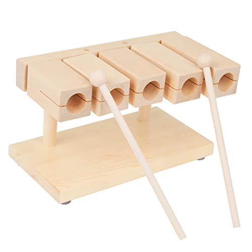 KOMBIUDA 1 Satz 5 Ton Bangzi Muyu -xylophon Schlägel Percussion Xylophon Musikalischer Tonblock Musikunterrichtswerkzeuge Für Kinder Perkussionsblock Für Kinder Kinderspielzeug Metall von KOMBIUDA