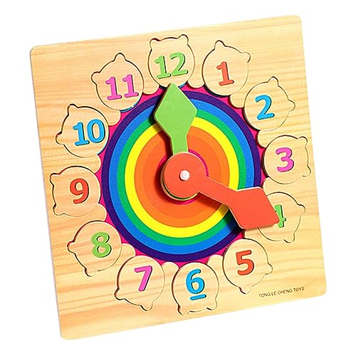 KOMBIUDA 1 Satz Baustein Digitaluhr Entwicklungsspielzeug lernuhr Kinder kinderlernuhr kinderuhren Kinder Watch Kinder Uhr Toys Spielzeug Uhr für Kinder Farbe kognitives Spielzeug hölzern von KOMBIUDA