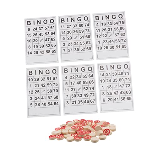 KOMBIUDA 1 Satz Bingo-Spiel Bingo-schachspiel Russisches Schachspiel Spiel Schach Bingo Schach Papier Weiß von KOMBIUDA