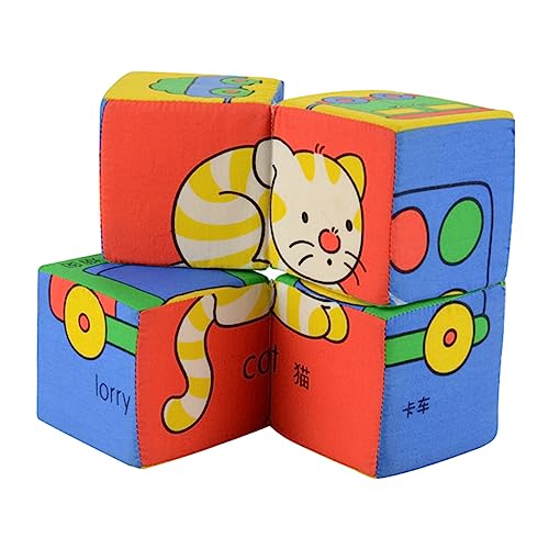 KOMBIUDA 1 Satz Blockpuzzle Kinder rätsel Kinder stapeln Spielzeug Tier-Stapelblöcke Spielzeug für Kinder 3D-Puzzles für Kinder Stoff-Stapelspielzeug Bildungsblöcke Früherziehungsspielzeug von KOMBIUDA