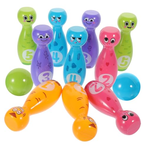 KOMBIUDA 1 Satz Bowlingkugel Bowling Set kinderzimmer Unterhaltung interessantes Bowlingspielspielzeug Indoor- Plastik von KOMBIUDA