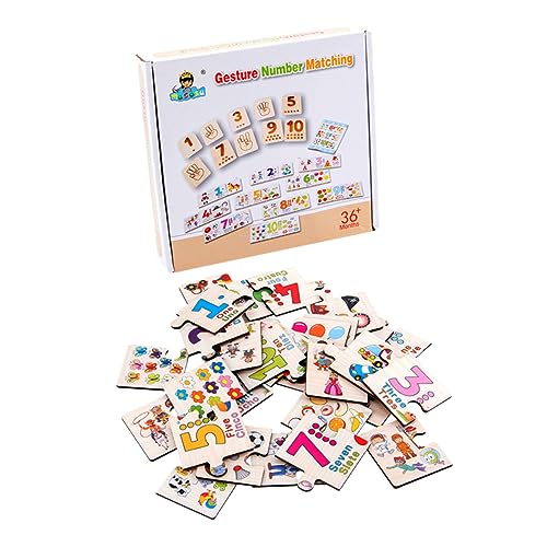 KOMBIUDA Helle Bunte Kinder Kognitive Puzzle Mathematik Frühe Lernspielzeug Nummer Passende Puzzle von KOMBIUDA