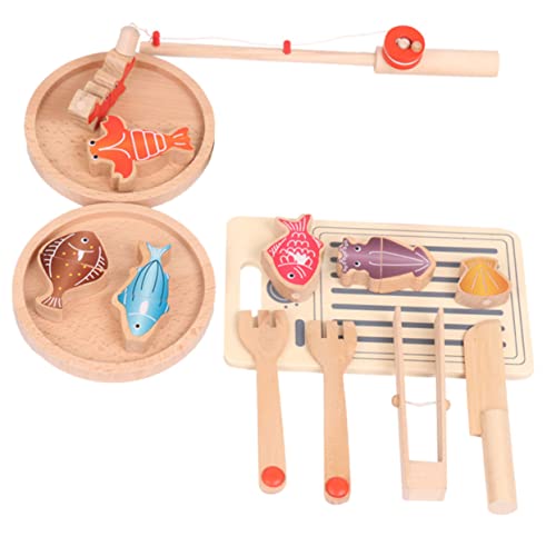 KOMBIUDA 1 Satz Cecilia küchenspielzeug für Kitchen Toys for holzspielsachen Miniküche Wasserspielzeug Schneidespielzeug für die Küche lustiges Schneidespielzeug hölzern Brown von KOMBIUDA