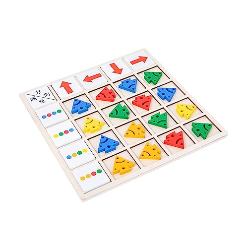 KOMBIUDA 1 Satz Denkspiel Pädagogisches kinderzimmerdeko knobeleien für ab Jahren kinderpuzzle Bildungsspielzeug Puzzlespielzeug aus Holz hölzern Colorful von KOMBIUDA