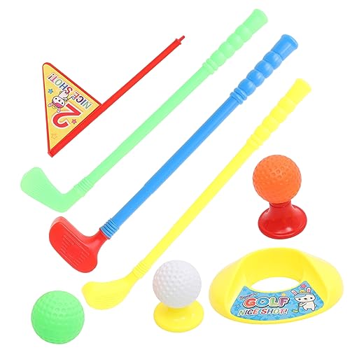 KOMBIUDA 1 Satz Golfspielzeug Kind Babys Puzzlespielzeug Spiele -golfschläger Minigolfschläger Ball Natürlich Outdoor- Golfschläger- Abs von KOMBIUDA