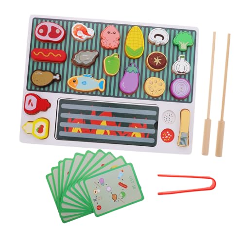 KOMBIUDA 1 Satz Grill Spielset Simuliertes Küchenspielzeug Aus Holz Für Grill Rollenspielset Lustige Spielhausaktivitäten Gefälschtes Grill Spielset Für Jungen Und Mädchen von KOMBIUDA