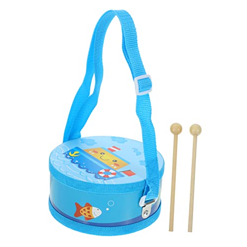 KOMBIUDA 1 Satz Handtrommel Musikalisches Trommelspielzeug Kleinkind Percussion kinderinstrumente Kinder musikinstrumente Lerntrommeln für Kleinkinder Performance-Trommel Plastik Blue von KOMBIUDA