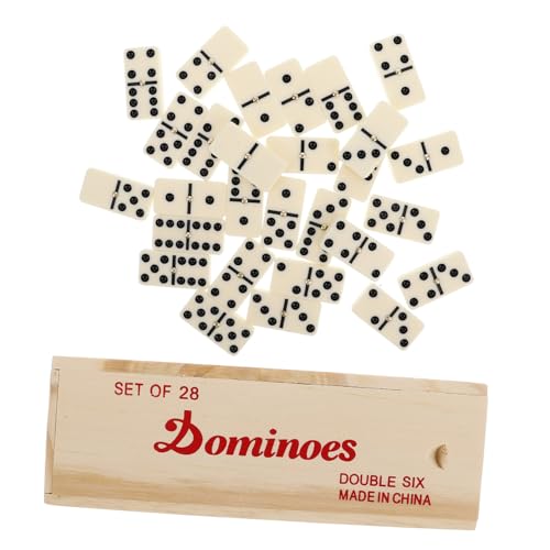 KOMBIUDA 1 Satz Holz-dominosteine ​​in Einer Praktischen Holzkiste. Lustiges Brettspiel, Dominosteine, Ideal Für Familien, Outdoor-aktivitäten, Partys, Domino-Spielzeug von KOMBIUDA