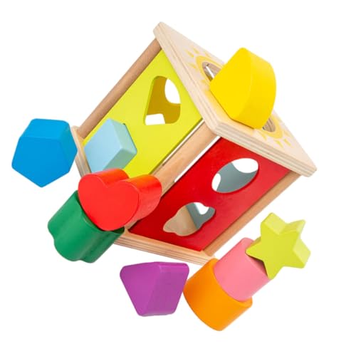 KOMBIUDA 1 Satz Intelligenz-Box Spielset für Jungen Puzzle mit geometrischen Formen spaß kindergeburtstags mitgebsel Jungs-Spielzeug Spielzeug für Kleinkinder Spielzeug aus Holz hölzern von KOMBIUDA