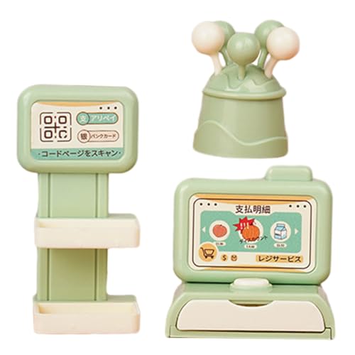 KOMBIUDA 1 Satz Kassenmodell replikas Replica Box Sets Cash Register Toy Box-Set qridor Cartoon-Registrierkassenspielzeug Miniatur-Registrierkasse Spielspielzeug aufbewahren Plastik Green von KOMBIUDA