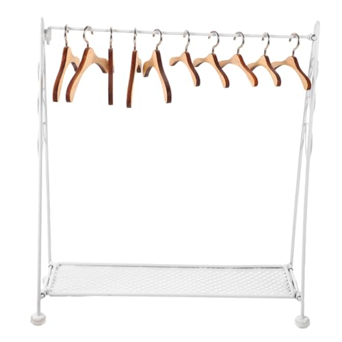 KOMBIUDA 1 Satz Klappbarer Kleiderbügel für Puppen Miniatur Gestell Puppenhaus Childrens Storage Frame kleiderständer Kinder Modell Kleiderständer Kleiderbügelständer für Puppen Eisen von KOMBIUDA