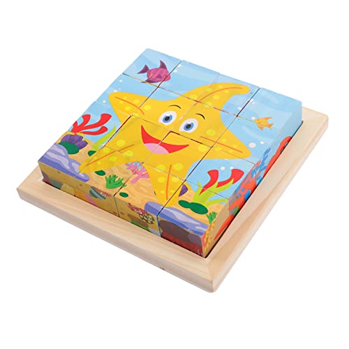 KOMBIUDA 1 Satz Kleinkindspielzeug Kinder Puzzle rätselbuch Kinder knobeleien für Kinder kinderpuzzle Spielzeug für -Jährige lustiges Blockspielzeug interessante Formblöcke hölzern von KOMBIUDA