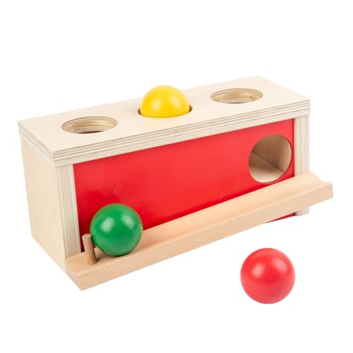 KOMBIUDA 1 Satz Klopfen Sie den Ball interaktives kindererziehung Babies Kindergarten- Toys Koordinationsspielzeug für Bildungsspielzeug hölzern rot von KOMBIUDA