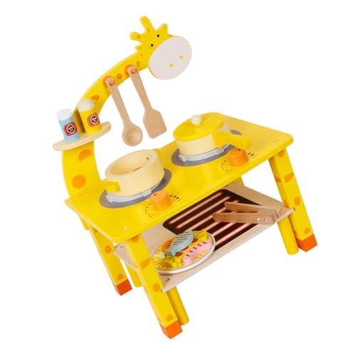 KOMBIUDA 1 Satz Kochspielzeug Kinderküche klein Lebensmittelspielzeug küchenspielzeug für Kitchen Toys for Kinderspielhaus Frühpädagogisches Holz Yellow von KOMBIUDA