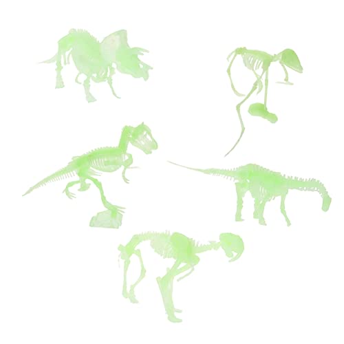 KOMBIUDA 1 Satz Leuchtendes Dinosaurier-Modell Fossiles Spielzeug Kinder Schaufensterpuppe 3D-Tier-Puzzle-Modell Modelle Von Dinosaurierskeletten Mini-Dinosaurier-Modell Plastik Weiß von KOMBIUDA