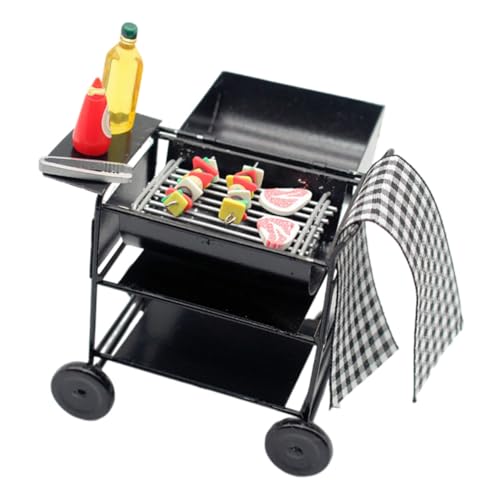 KOMBIUDA 1 Satz Mini-Grill Miniatur-Puppenhaus-Grillofen-Set Puppenhaus-Grillständer 1:12 kreativ Spielzeug bastelbedarf Möbel Miniatur-Grillrost Kleiner Hausgrill draussen Spielzeugzimmer von KOMBIUDA