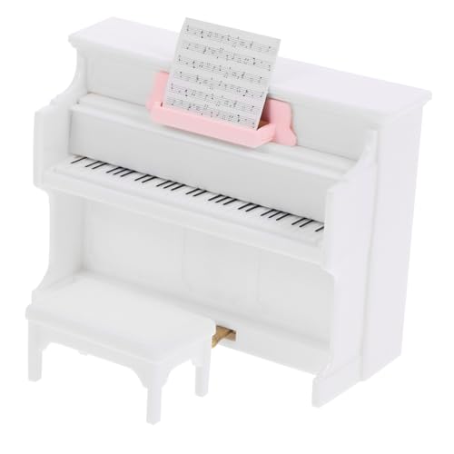 KOMBIUDA 1 Satz Mini-Piano-Modell Spielzeug Puppenhaus Klavier Miniatur-Musikinstrument Mini- -dekor Mini-hausschmuck Mini-Instrument Mini- -Musikinstrument Abs Weiß von KOMBIUDA