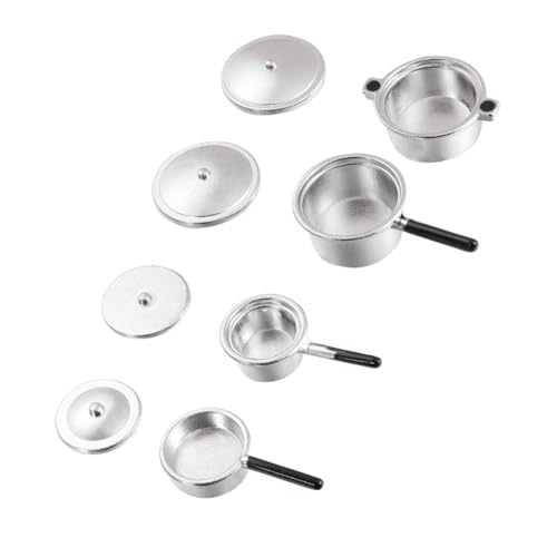 KOMBIUDA 1 Satz Mini-Verzierung küchenspielzeug für Kitchen Toys for küche Kitchen Toys Miniature Kitchen Play Set Lernspielzeug Mini-Küchengeschirr Silver von KOMBIUDA