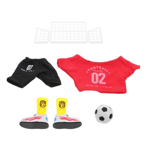 KOMBIUDA 1 Satz Mini-fingerfußball Elektronischer Blitz Mini-fußball Kinderfußball Kleiner Fußball Puppenfußball Sportspielzeug Sport Fußball Mini- Board-fußball Drehen Rot von KOMBIUDA