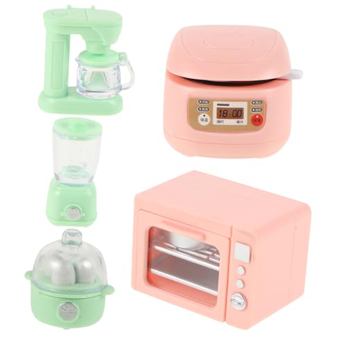 KOMBIUDA Spielzeug Kinder Miniatur Küche Spielzeugset Für Puppenhaus Miniatur Küchengeräte Kochen Werkzeuge Mini Ofen Eierkocher Kaffeemaschine Saftmaschine Für Kreatives Rollenspiel Und Puppenhaus von KOMBIUDA