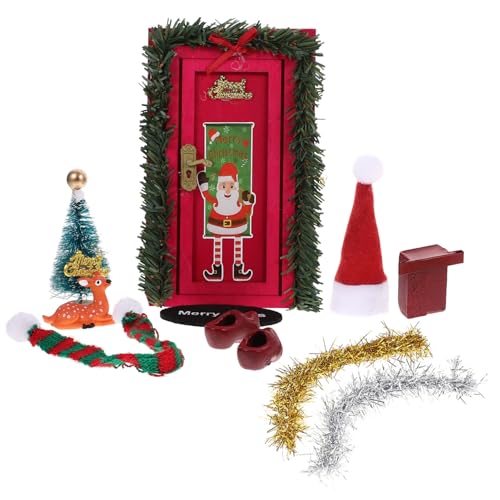 KOMBIUDA Weihnachten Puppenhaus Zubehör Kit Weihnachten Themed Miniatur Mini Figuren für Puppenhaus für Mädchen Spielzeug von KOMBIUDA