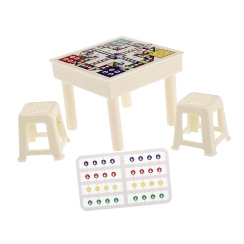 KOMBIUDA 1 Satz Miniaturschach für Kinderpuzzle Puzzlespielzeug Schachbrett für Lernspielzeug schreibtischstuhl Miniatur- -Kit Miniaturbausätze Plastik von KOMBIUDA